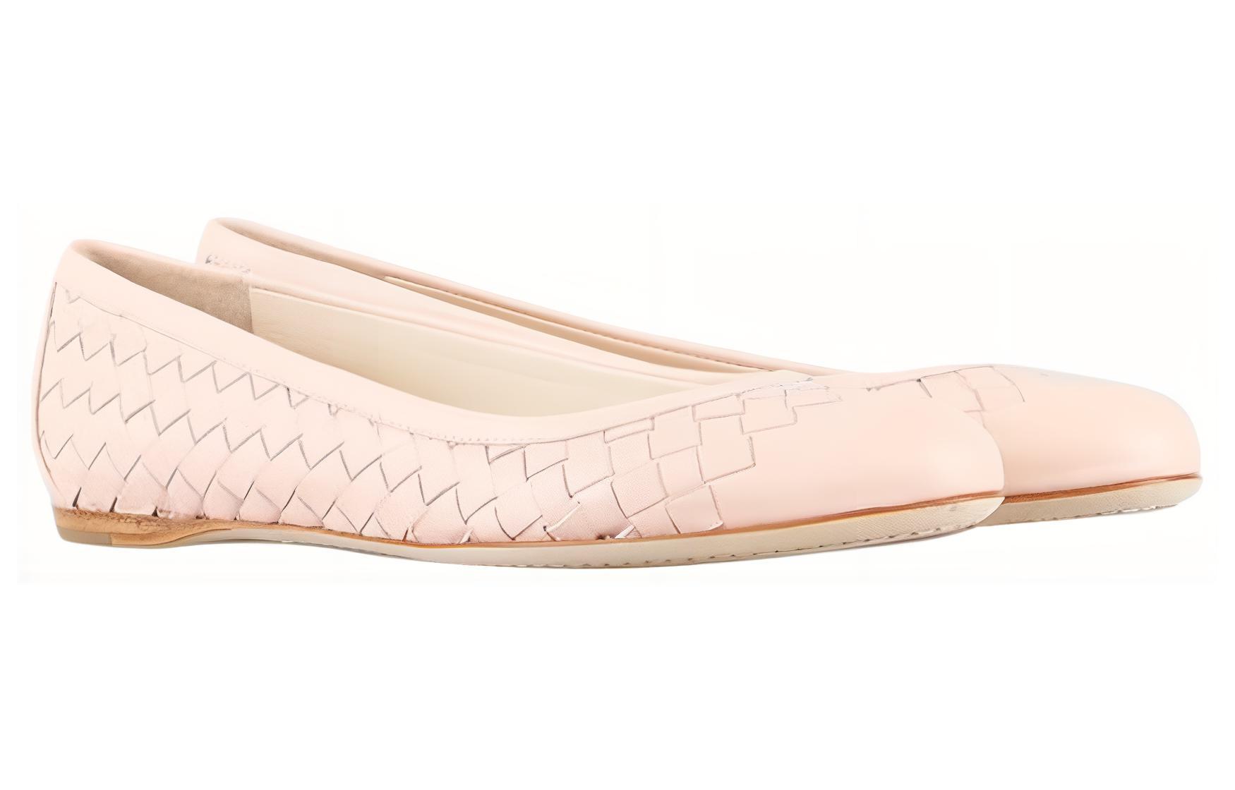 Lookbook (W) Bottega Veneta Sepatu Kulit Anyaman 'Pink' 370132V00136813