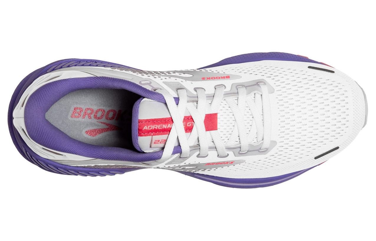 Shop Brooks布魯克斯 Adrenaline GTS 22 防滑耐磨 低筒 跑步鞋 女款 灰紫
