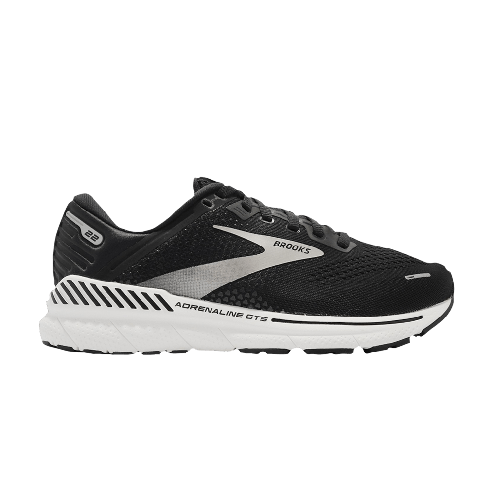(Women) Brooks Adrenaline GTS 22 Wide 'Black White'  120353-1D-043