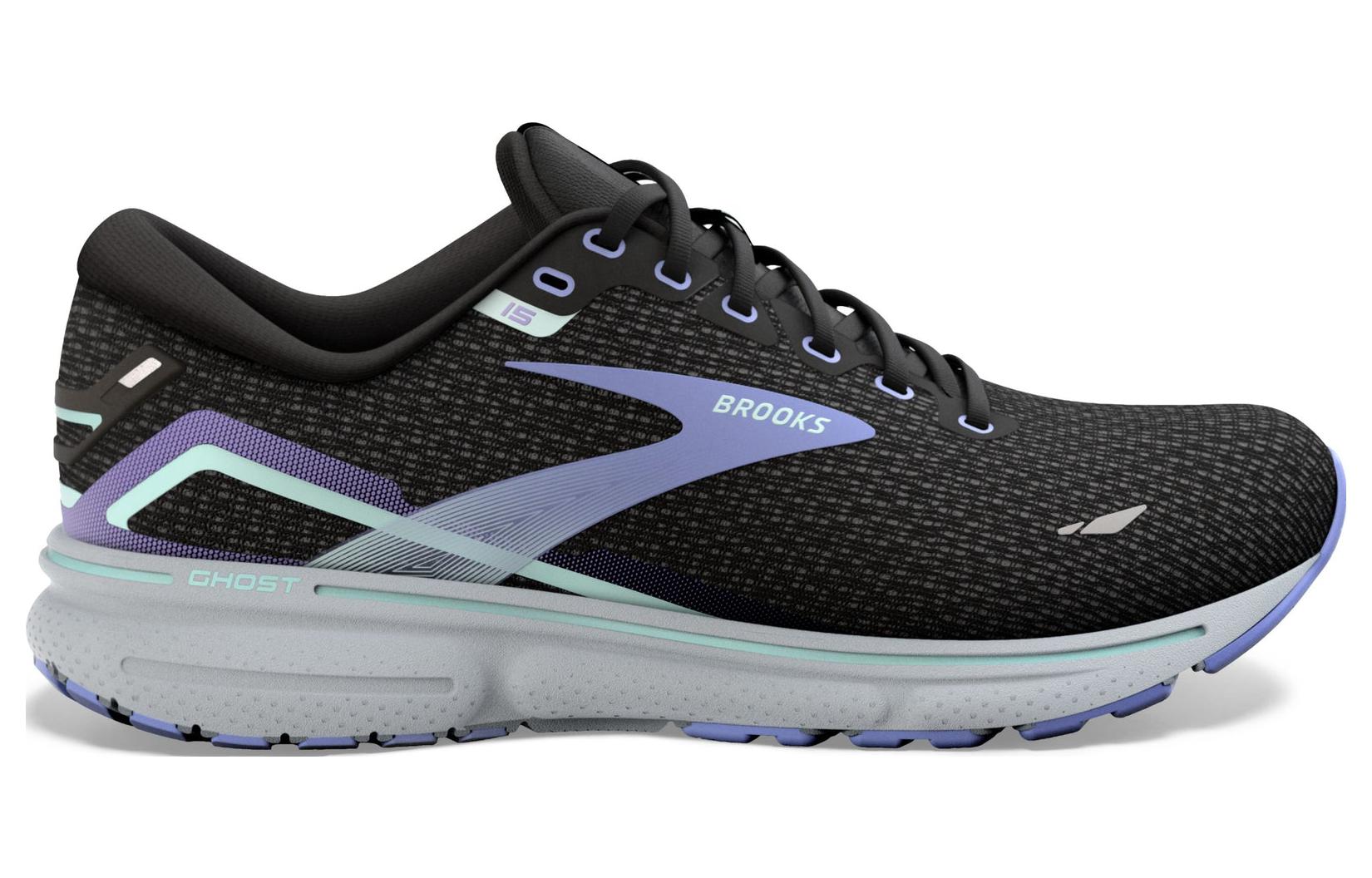 Order (W) ブルックス ゴースト15 黒紫 (Burukkusu Gōsuto 15 Kuro Murasaki) 120380-011