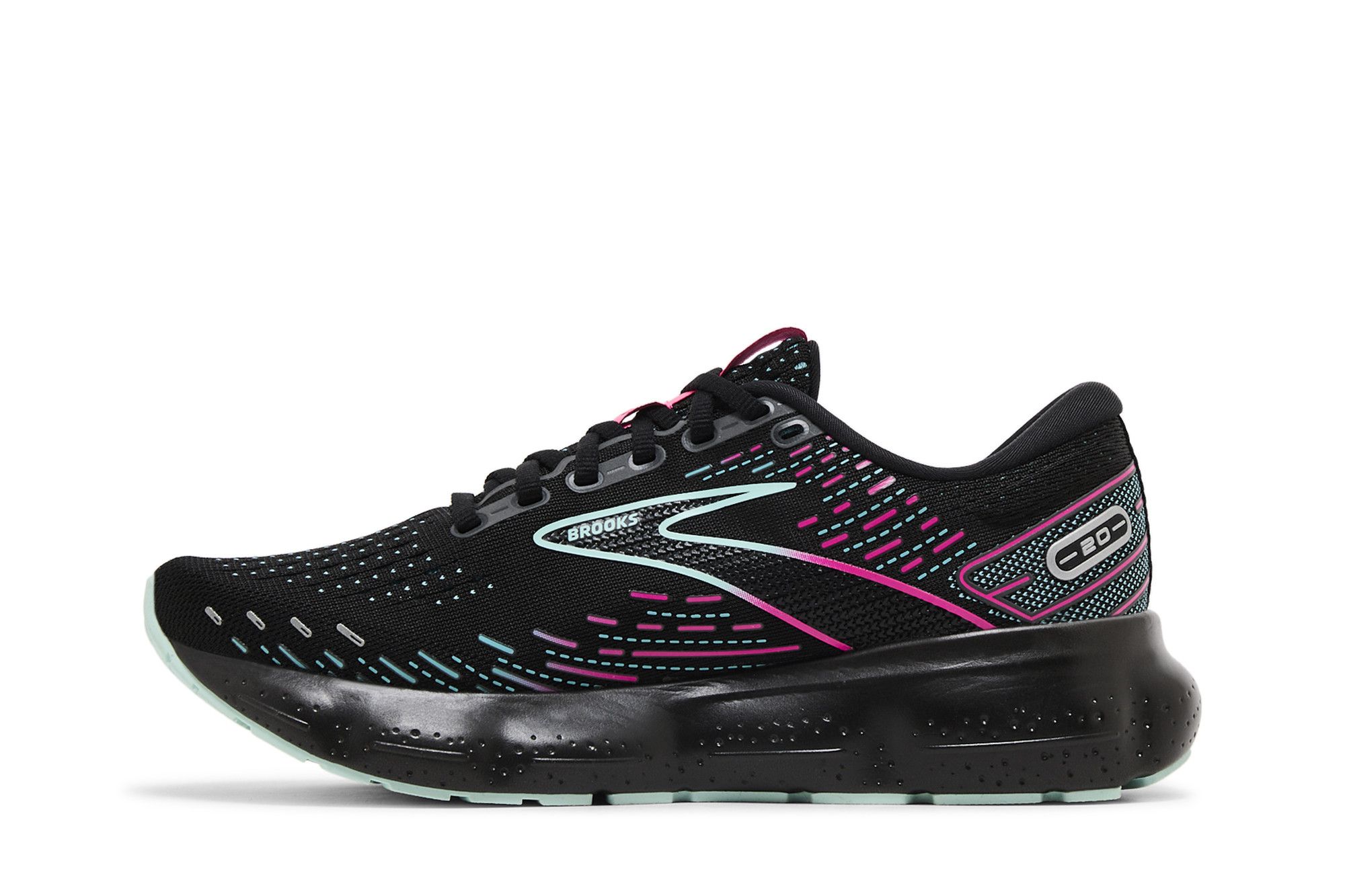 Shop (W) Brooks Glycerin 20 '黑蓝粉' 运动鞋 120369-1B-005
