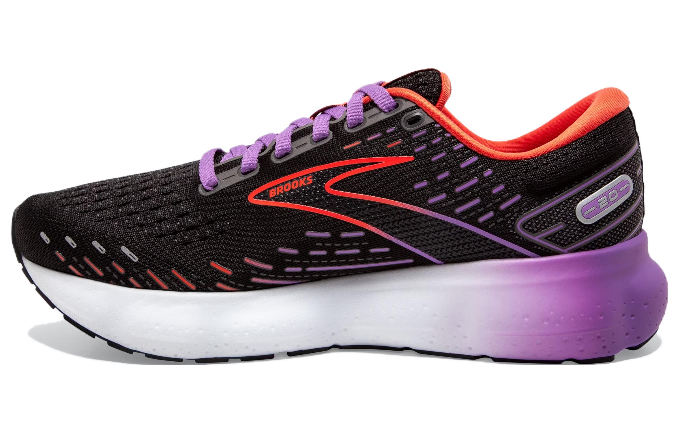 (Women) Brooks Glycerin 20 'Black Red Purple' 120369-1B-013