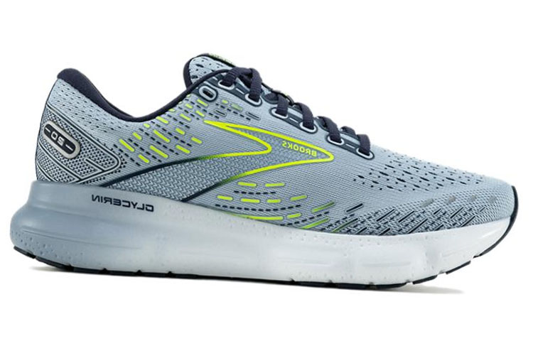 Lookbook Brooks布魯克斯 Glycerin 20 防滑耐磨 低筒 跑步鞋 女款 藍黃