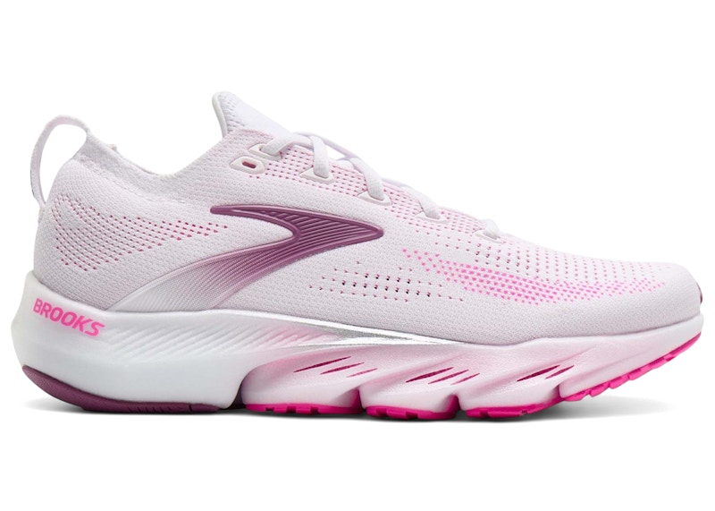 (Women) Brooks Glycerin Flex White Cyber Pink Argyle 120467-1B-136