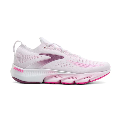 (W) Brooks Glycerin Flex White Cyber Pink Argyle