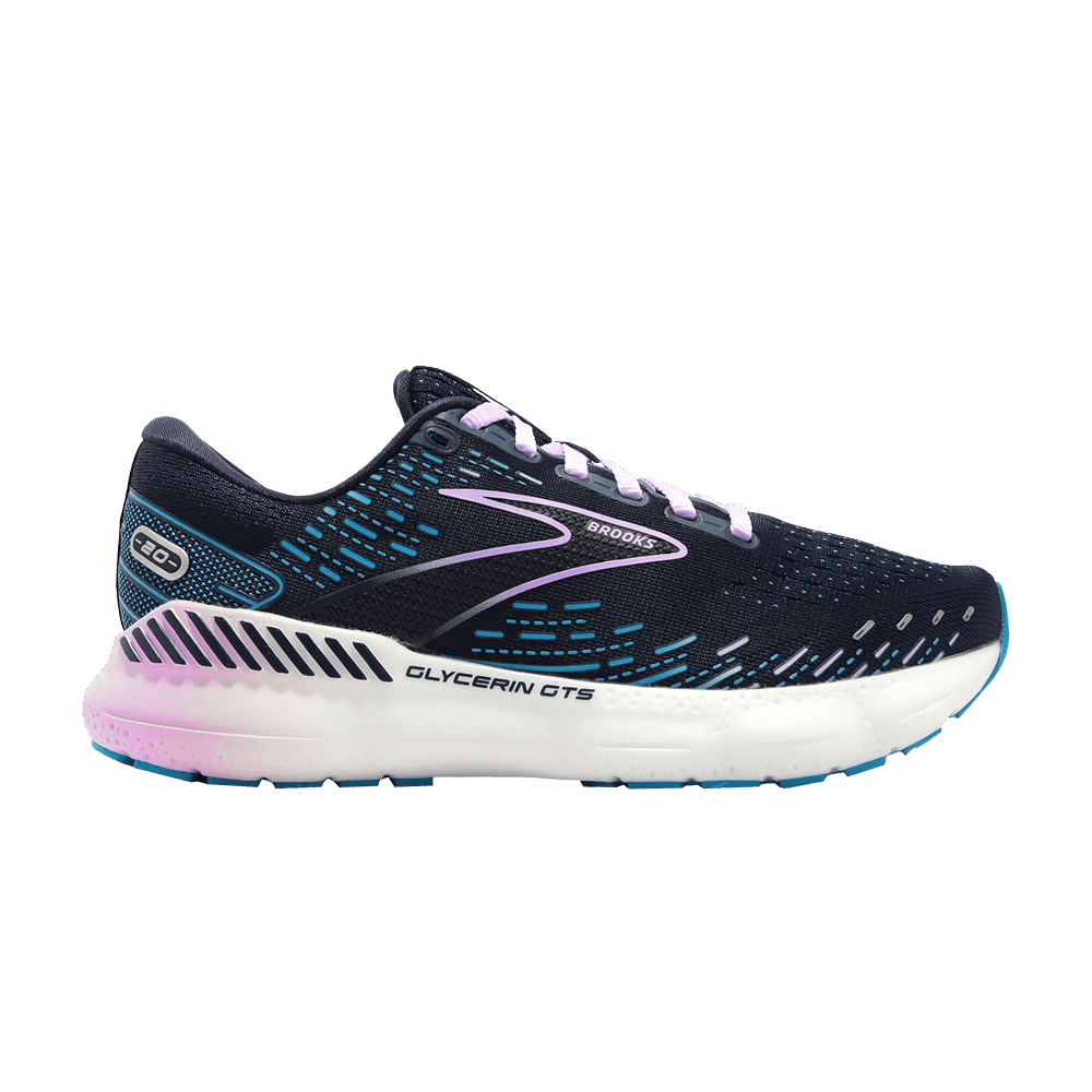 (Women) Brooks Glycerin GTS 20 Wide 'Peacoat Pastel Lilac'  120370-1D-499