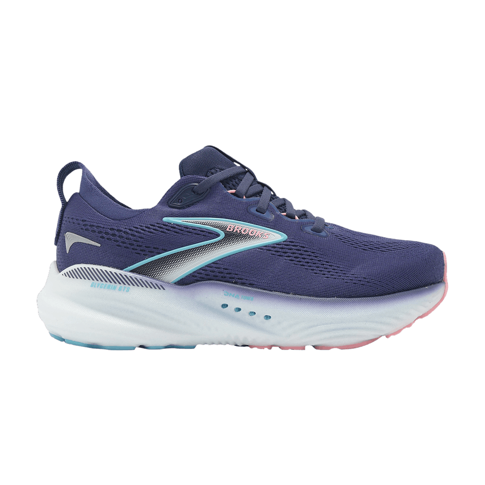(Women) Brooks Glycerin GTS 22 2E Wide 'Blue Ribbon Dianthus' 120435-2E-429