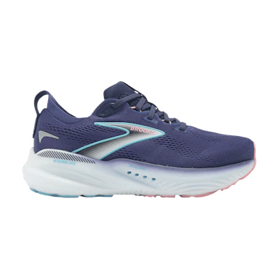 (W) Brooks Glycerin GTS 22 2E Wide 'Blue Ribbon Dianthus'