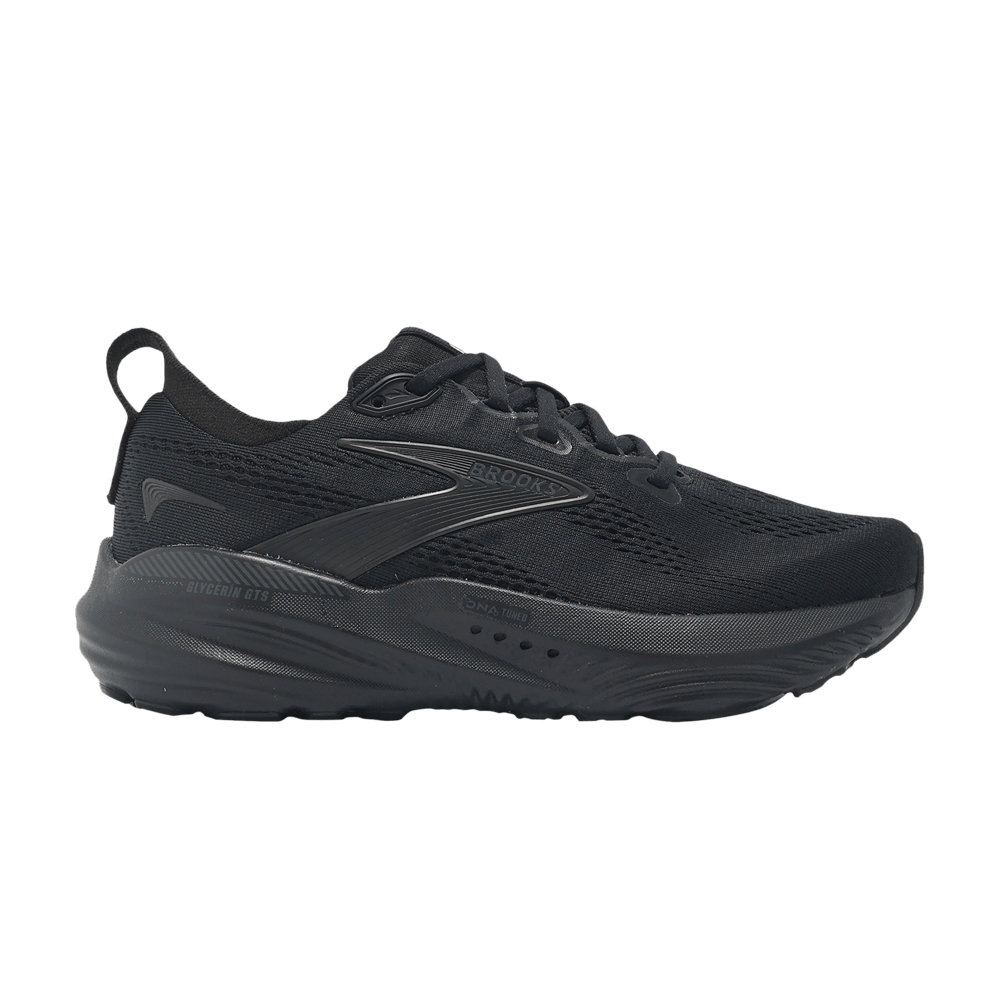 (Women) Brooks Glycerin GTS 22 D Wide 'Black Ebony' 120435-1D-020