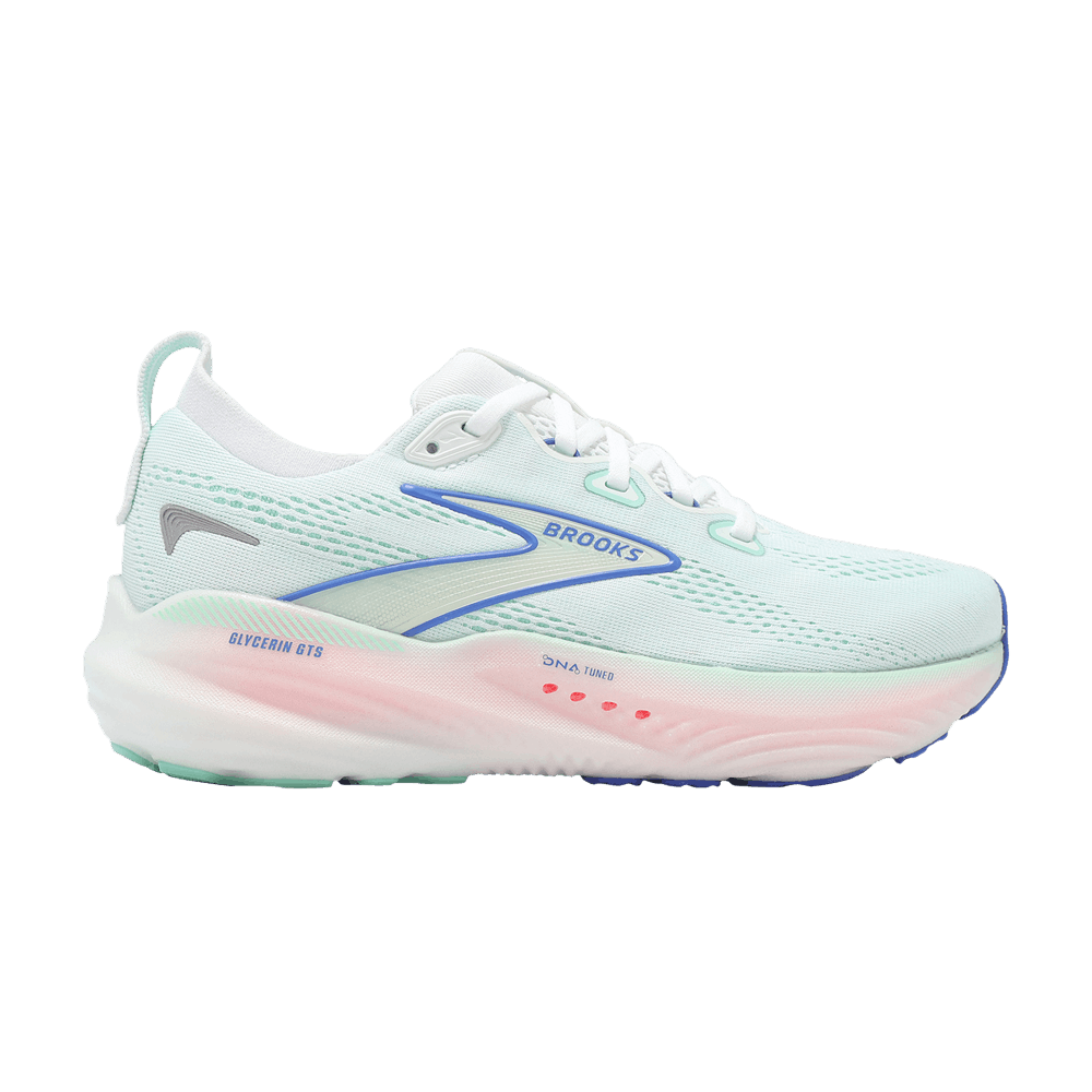 (Women) Brooks Glycerin GTS 22 D Wide 'Limpet Shell Amparo Blue' 120435-1D-110