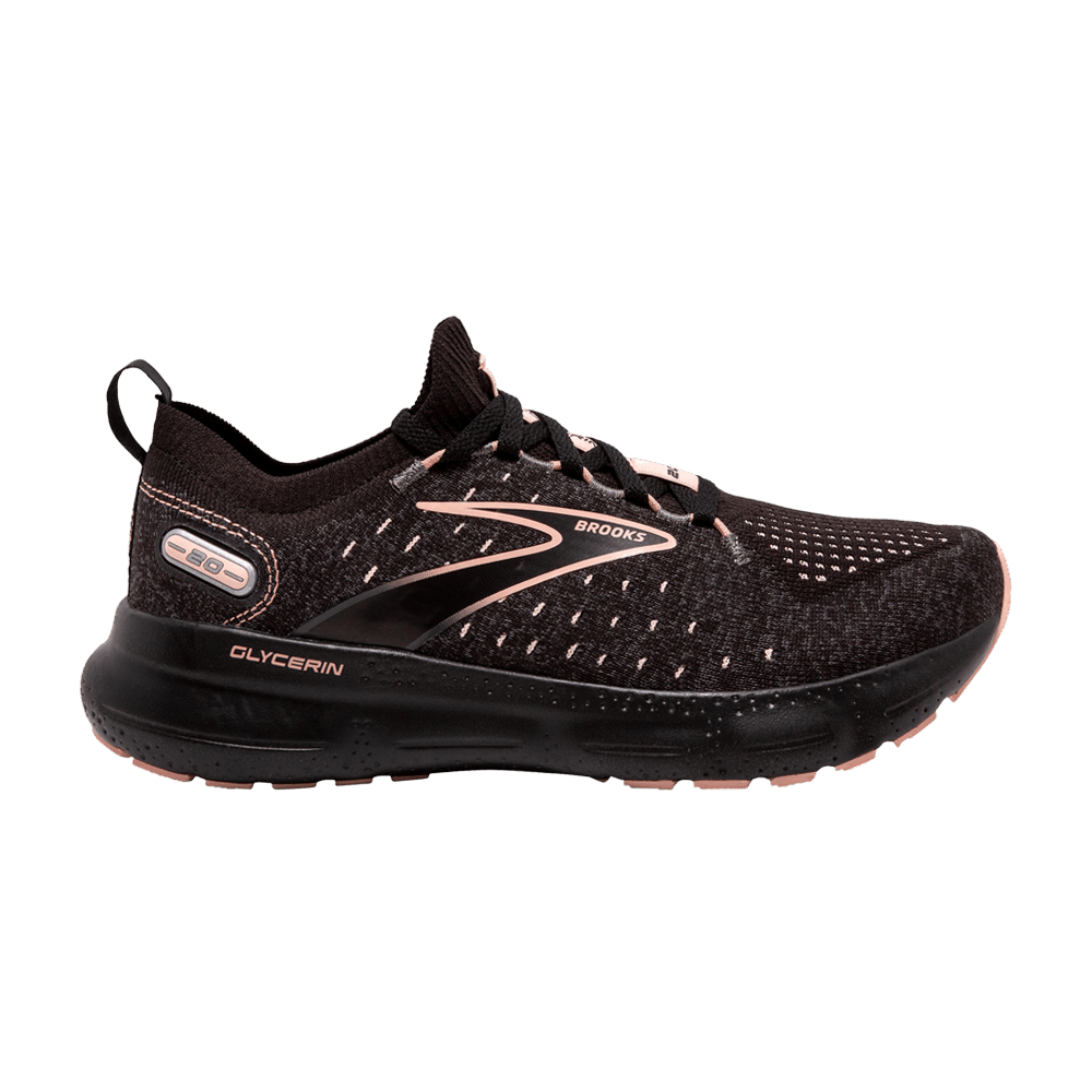 (Women) Brooks Glycerin StealthFit 20 'Black Peach'  120372-1B-026