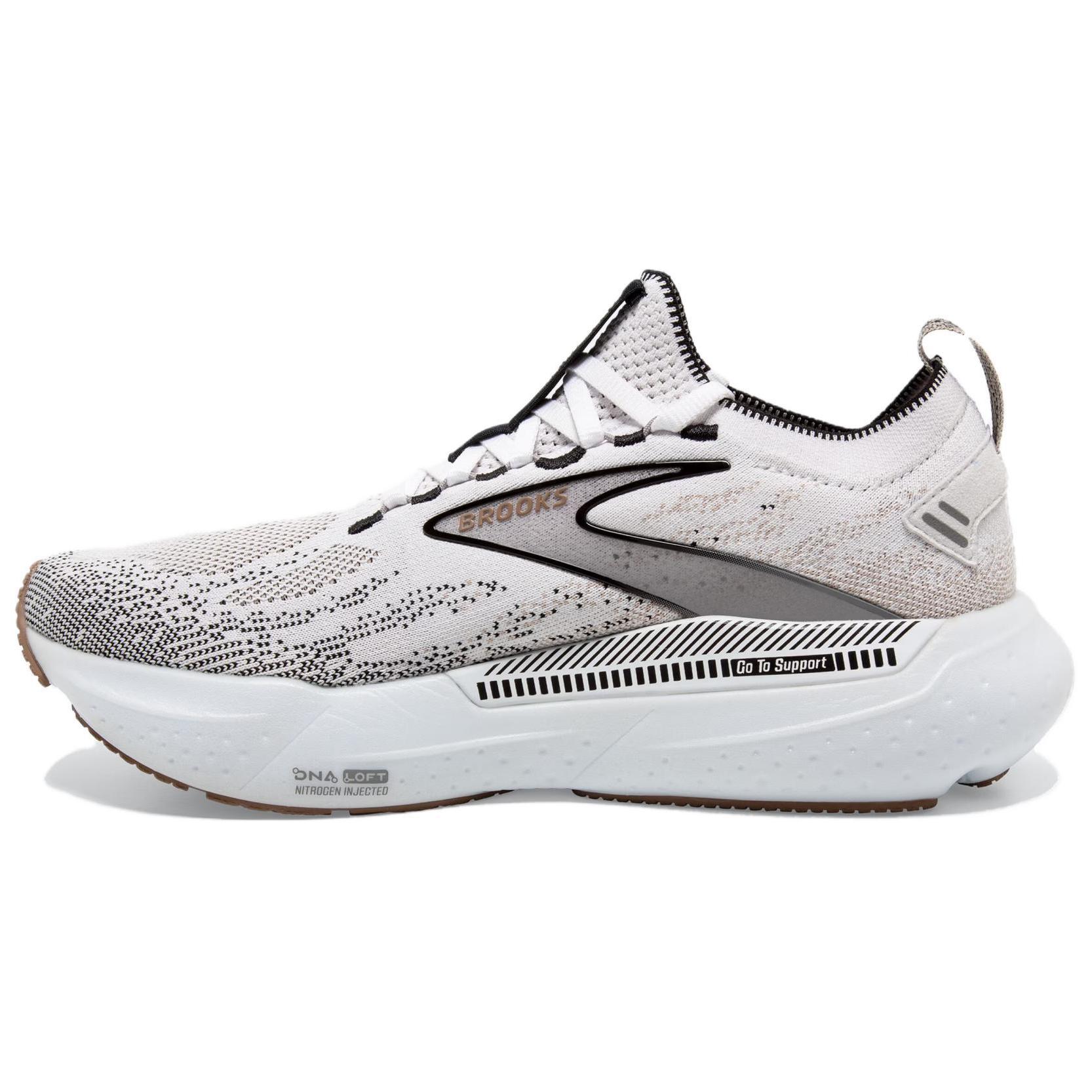 (Women) Brooks Glycerin StealthFit GTS 21 'White Grey Black' 120411-1B-135