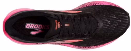 Shop Brooks布鲁克斯 Hyperion Tempo 防滑耐磨 低筒 跑步鞋 女款 黑粉