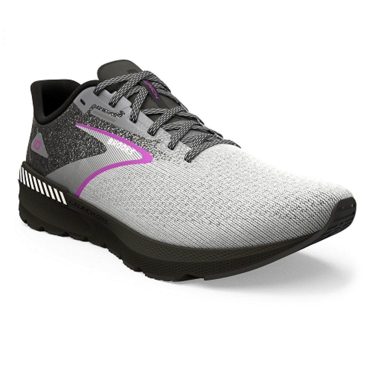 Order (W) Brooks Launch GTS 10 Wide 'Hitam Putih Ungu' sneakers 120399-1D-085