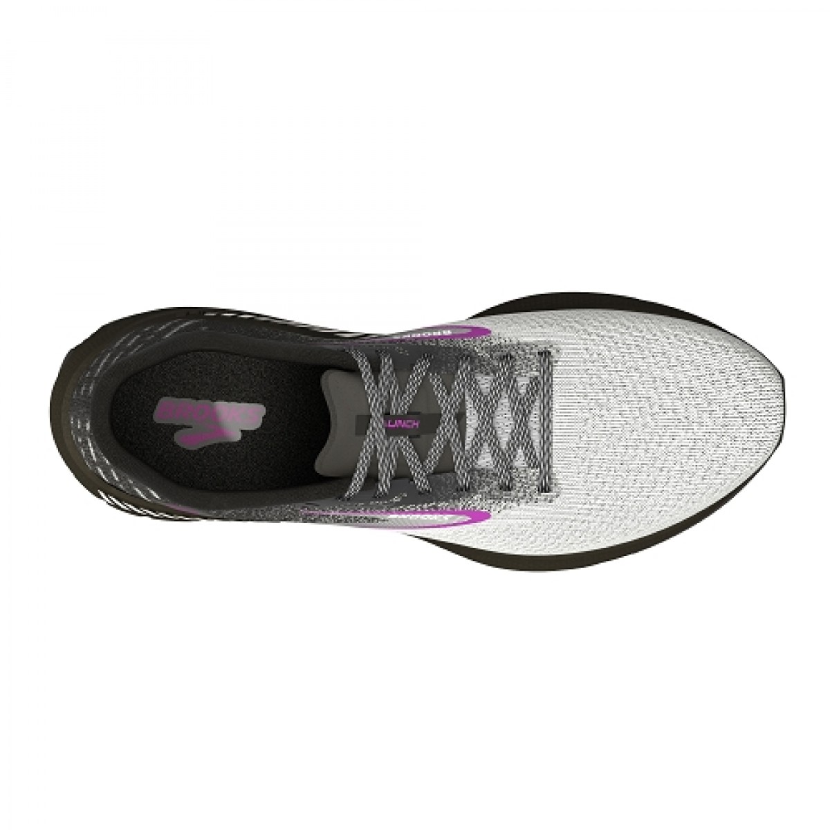 Shop (W) Brooks Launch GTS 10 Wide 'Hitam Putih Ungu' sneakers 120399-1D-085