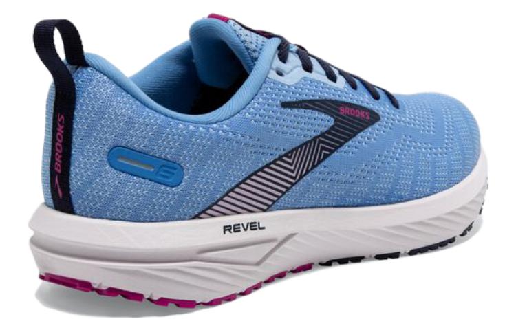Shop Brooks布魯克斯 Revel 6 時尚休閒 減震耐磨 低幫 跑步鞋 女款 藍粉白