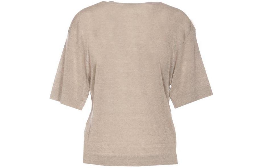 Lookbook (W) Brunello Cucinelli 米色花卉刺繡寬鬆款圓領T恤 M1T137900-C824