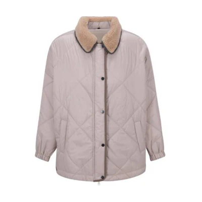 (Women) Brunello Cucinelli Beige Single-Breasted Long-Sleeve Jacket. MH5042631-C7958