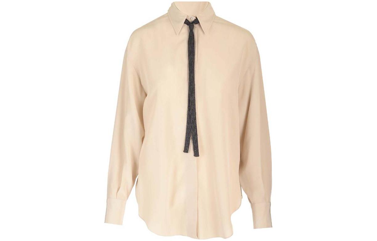 Order (W) Brunello Cucinelli Baju Beige Lengan Panjang Butang Longgar Lelaki MB993MZ416-C8561