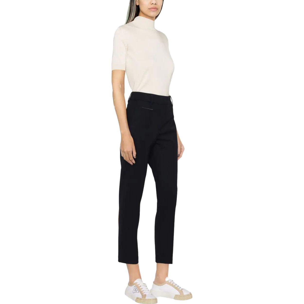 Purchase (W) Brunello Cucinelli 黑色純色直筒九分休閒長褲. MP526P8396-C060