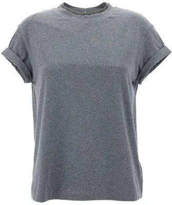 (W) 브루넬로 쿠치넬리 그레이 크루넥 반팔 티셔츠 SS24 오버사이즈 핏. M0T18BD200-CV563 Order (W) 브루넬로 쿠치넬리 그레이 크루넥 반팔 티셔츠 SS24 오버사이즈 핏. M0T18BD200-CV563