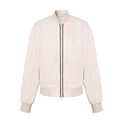 (Women) Brunello Cucinelli Khaki Slim Fit Zip-Up Long Sleeve Jacket. MPNGI2629-C7872