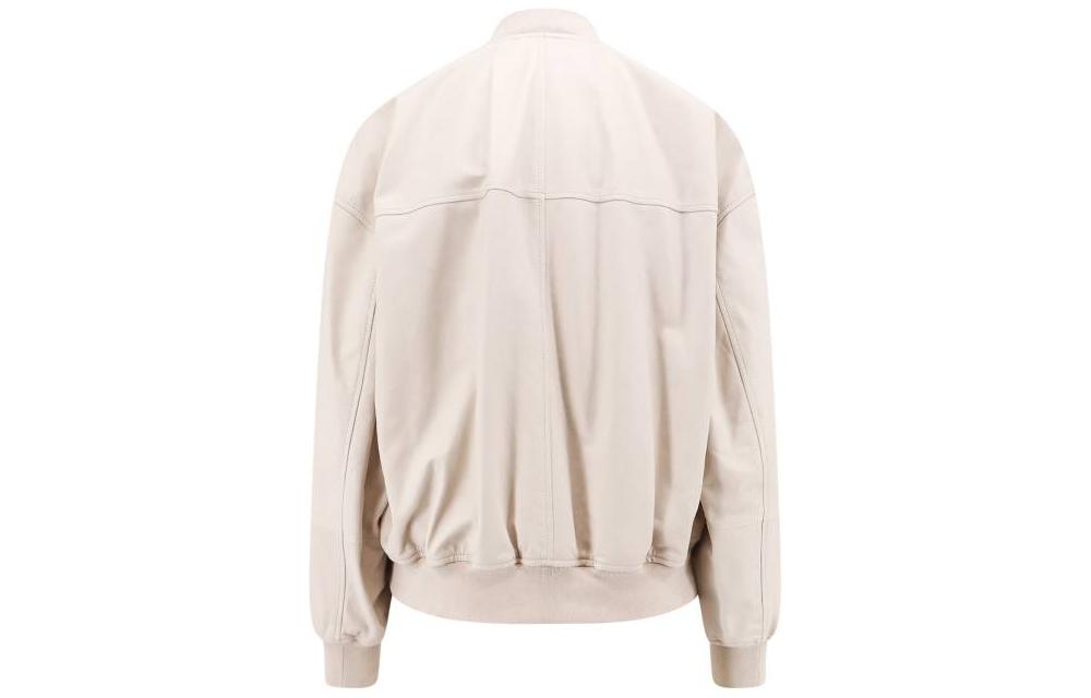 Lookbook (W) Brunello Cucinelli 卡其色修身版拉鍊長袖夾克外套 MPNGI2629-C7872