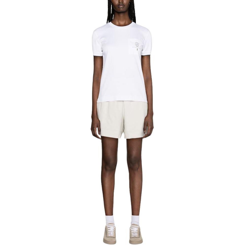 Lookbook (W) Brunello Cucinelli 標誌印花短袖網球T恤 白色 SS24 ML824EN400-C159