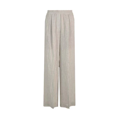 (Women) Brunello Cucinelli Mid-Rise Straight-Leg Casual Pants Grey. MH570P8541-C1010