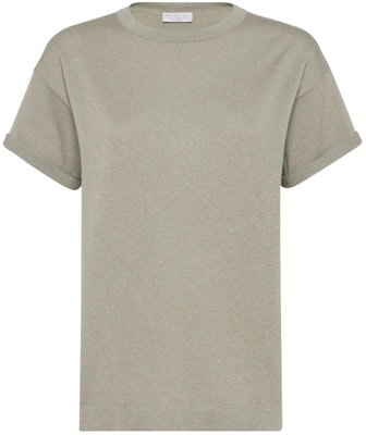 (W) 布內洛庫奇內利 橄欖綠寬鬆款圓領T恤 M41810000-C9591 Buy (W) 布內洛庫奇內利 橄欖綠寬鬆款圓領T恤 M41810000-C9591