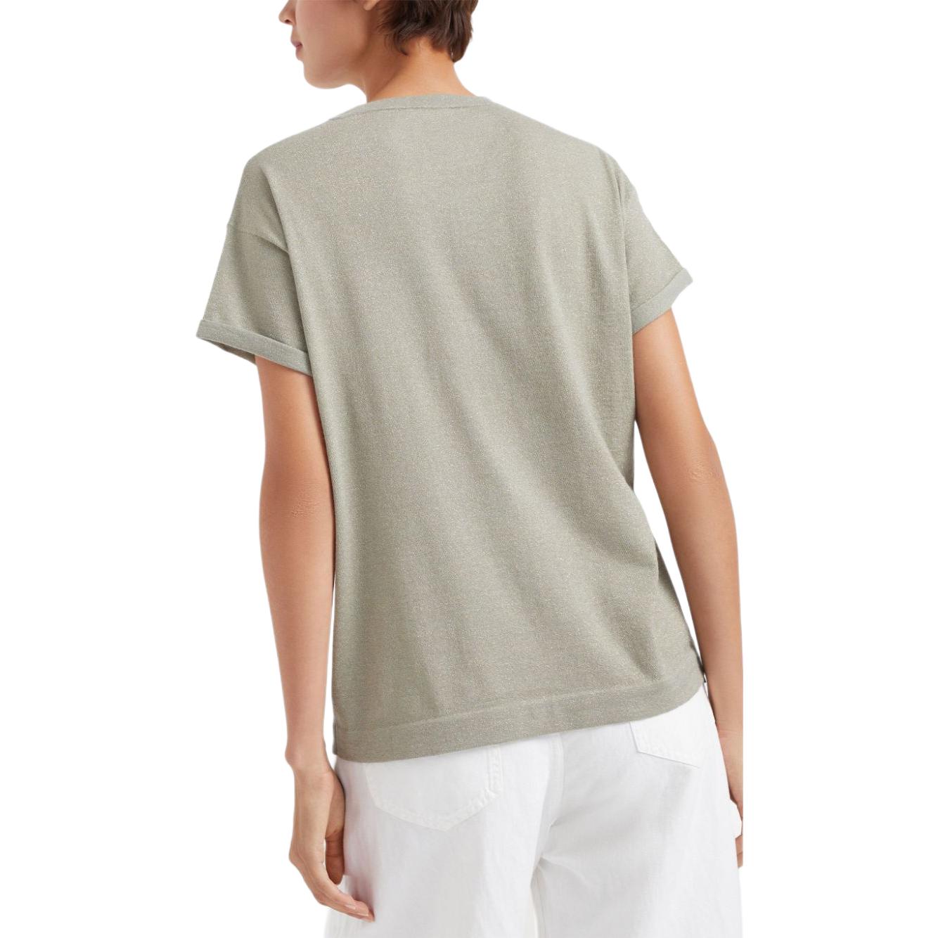 Purchase (W) 布內洛庫奇內利 橄欖綠寬鬆款圓領T恤 M41810000-C9591