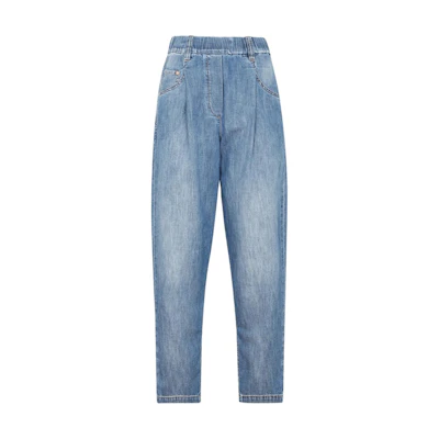 (Women) Brunello Cucinelli Relaxed Fit Denim Jeans Blue MH192P5743-C8324