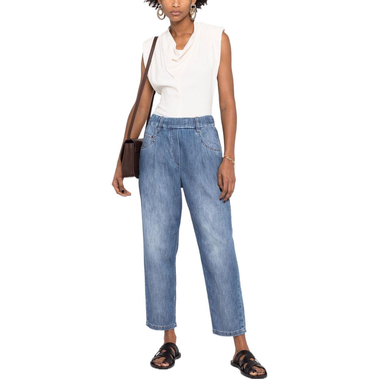 Purchase (W) Brunello Cucinelli Seluar Denim Fit Santai Biru. MH192P5743-C8324