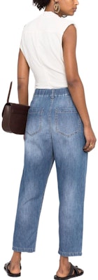 (W) Brunello Cucinelli Seluar Denim Fit Santai Biru. MH192P5743-C8324 Details for (W) Brunello Cucinelli Seluar Denim Fit Santai Biru. MH192P5743-C8324