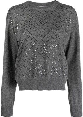 (W) Brunello Cucinelli 亮片圓領長袖毛衣 M16128120-C079 Buy (W) Brunello Cucinelli 亮片圓領長袖毛衣 M16128120-C079