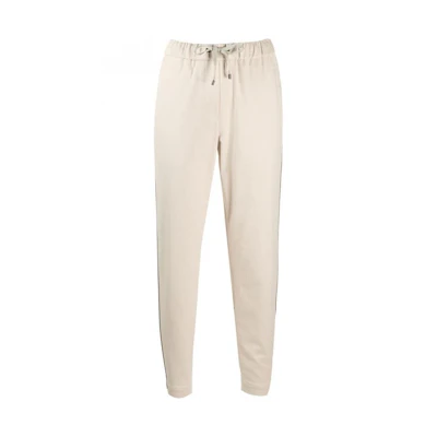 (Women) Brunello Cucinelli Slim Fit Drawstring Casual Pants Beige MA130P7083C7496
