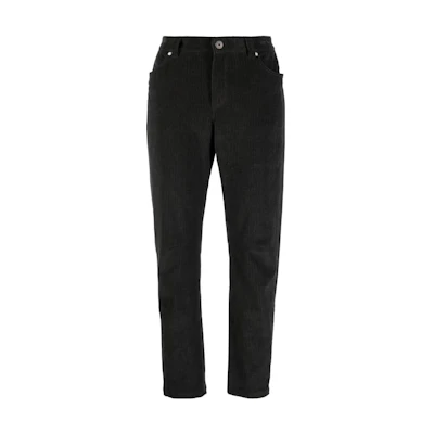(Women) Brunello Cucinelli Solid Mid-Rise Tapered Casual Pants MB111P8499-C2126