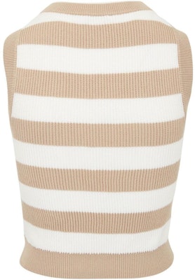 (W) ブルネロ クチネリ ストライプ カラーブロック ニット ベスト カーキ SS23 M19120810-CXG10 Lookbook (W) ブルネロ クチネリ ストライプ カラーブロック ニット ベスト カーキ SS23 M19120810-CXG10