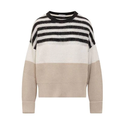 (Women) Brunello Cucinelli Striped Crewneck Pullover Sweater Multicolor M16505200CAL56