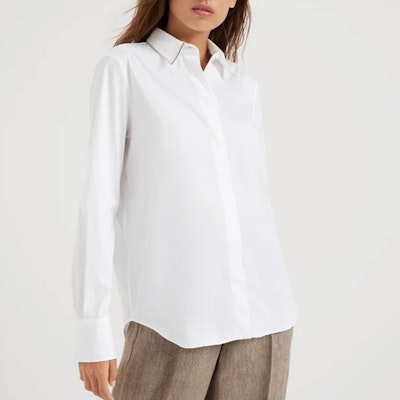 (W) Brunello Cucinelli 白色刺繡長袖襯衫 M0091MA606-C159 Lookbook (W) Brunello Cucinelli 白色刺繡長袖襯衫 M0091MA606-C159