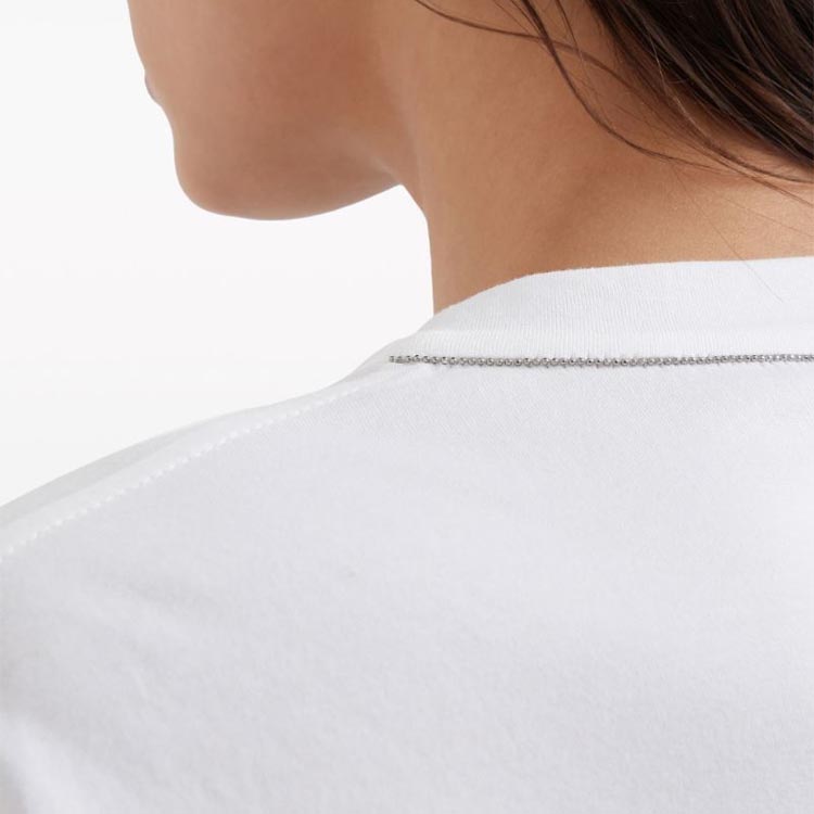 Details for (W) 布內洛庫奇內利 白色素色圓領休閒T恤 SS24 M0T81BI100-C6159