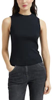 (Women) Brunello Cucinelli Black Solid Ribbed Crew Neck Tank Top 251MH990BM100C101 (Women) Brunello Cucinelli Black Solid Ribbed Crew Neck Tank Top 251MH990BM100C101