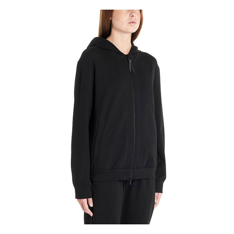 Details for (W) 布鲁内罗库奇内利黑色拉链连帽夹克外套 MH827SA306-C101