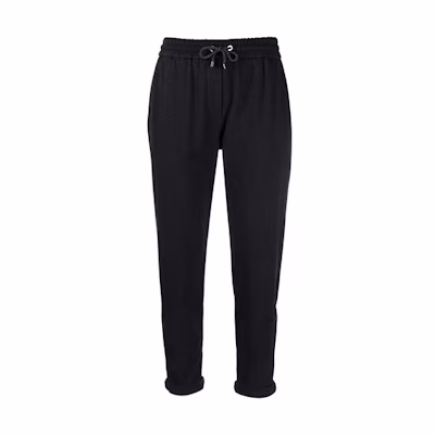 (Women) Brunello Cucinelli FW21 Black Solid Straight-Leg Track Pants. MH827SC899-C055