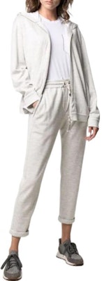 (W) Brunello Cucinelli FW21 淺灰色拉鍊連帽外套。 MD828SB806-C8176 Lookbook (W) Brunello Cucinelli FW21 淺灰色拉鍊連帽外套。 MD828SB806-C8176