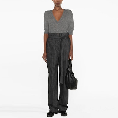 (W) Brunello Cucinelli FW22 深灰色高腰寬褲。 MB080P8125-C001 Lookbook (W) Brunello Cucinelli FW22 深灰色高腰寬褲。 MB080P8125-C001