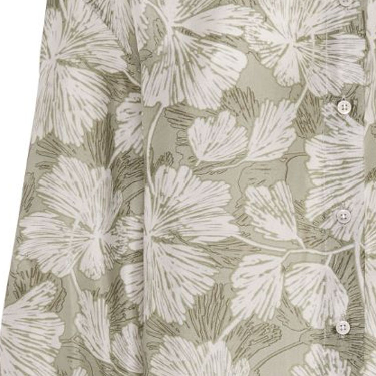 Purchase (W) 브루넬로 쿠치넬리 FW23 그린 리프 프린트 긴소매 캐주얼 셔츠. ML926RC616-C6301