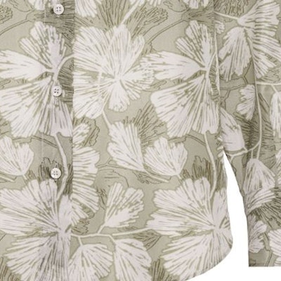 (W) 브루넬로 쿠치넬리 FW23 그린 리프 프린트 긴소매 캐주얼 셔츠. ML926RC616-C6301 Sizing (W) 브루넬로 쿠치넬리 FW23 그린 리프 프린트 긴소매 캐주얼 셔츠. ML926RC616-C6301