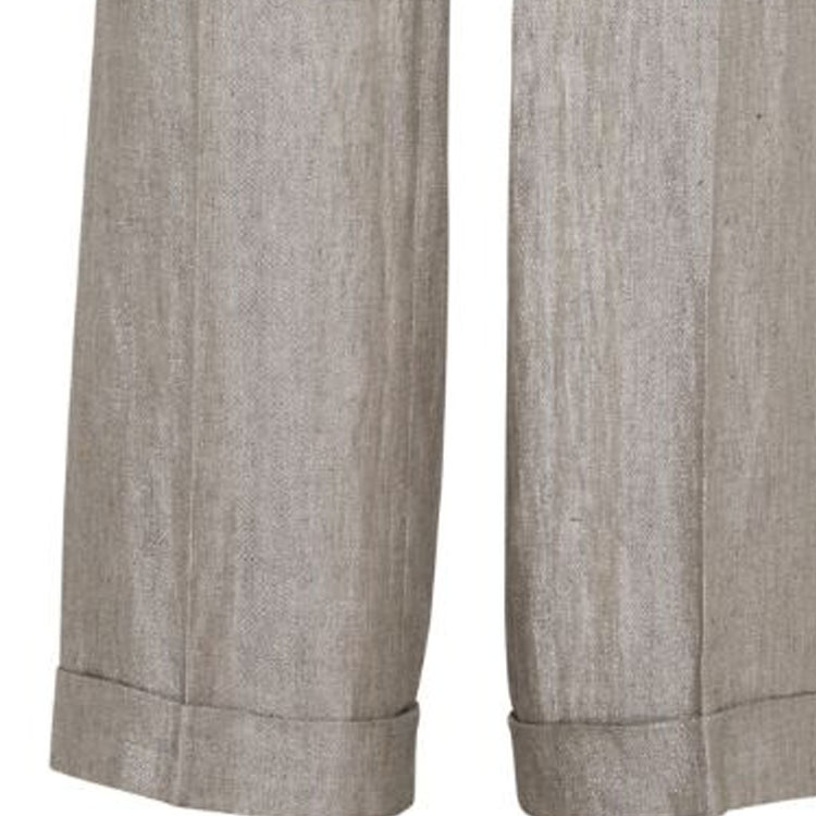 Details for (W) Brunello Cucinelli FW23 高腰寬褲 休閒長褲 米色. MH567P8492-C002