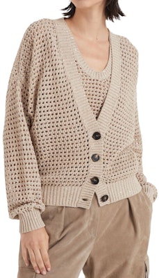 (W) Brunello Cucinelli FW23 卡其色長袖針織開衫 結扣毛衣. MDV796806-C059 Lookbook (W) Brunello Cucinelli FW23 卡其色長袖針織開衫 結扣毛衣. MDV796806-C059